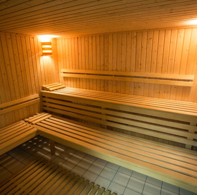 Fínska sauna.
